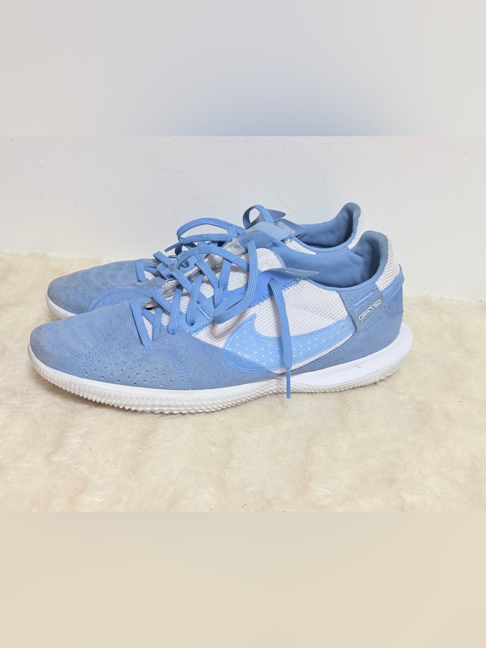 Nike StreetGato University Suede Indoor Soccer Mens 10 Blue White DC8466-400 EUC